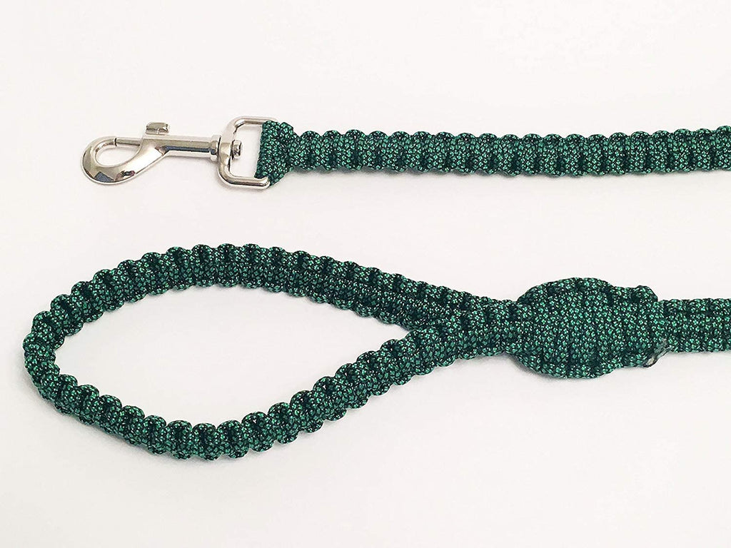 Ten Point Gear 6 Feet Long Nylon Durable & Comfortable Paracord Dog Leash with Strong Metal Clasp (Green Fleck)