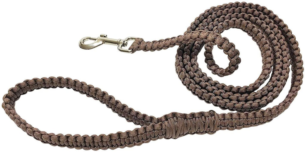 Ten Point Gear 6 Feet Long Nylon Durable & Comfortable Paracord Dog Leash with Strong Metal Clasp (Retriever Brown)
