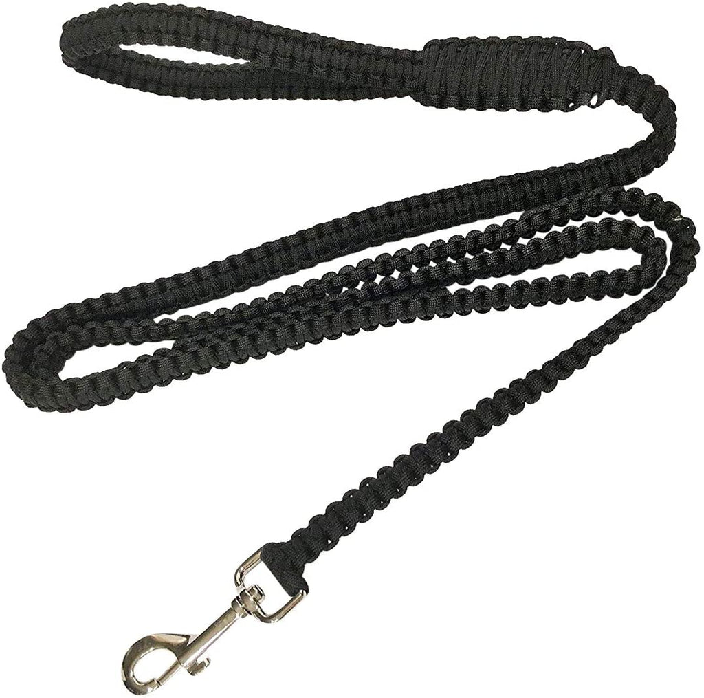 Ten Point Gear 6 Feet Long Nylon Durable & Comfortable Paracord Dog Leash with Strong Metal Clasp (Lab Black)