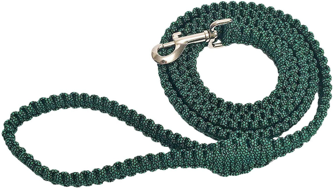 Ten Point Gear 6 Feet Long Nylon Durable & Comfortable Paracord Dog Leash with Strong Metal Clasp (Green Fleck)