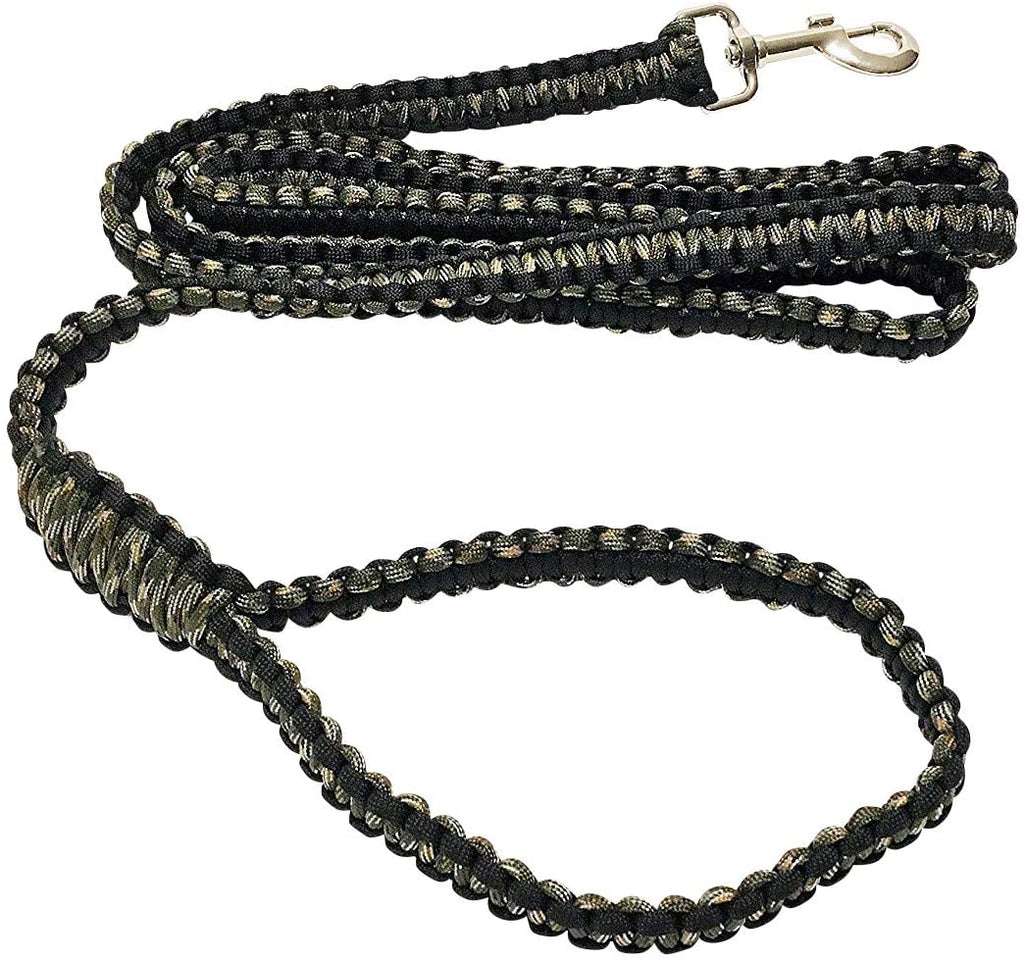 Ten Point Gear 6 Feet Long Nylon Durable & Comfortable Paracord Dog Leash with Strong Metal Clasp (Blind Buddy Camo)