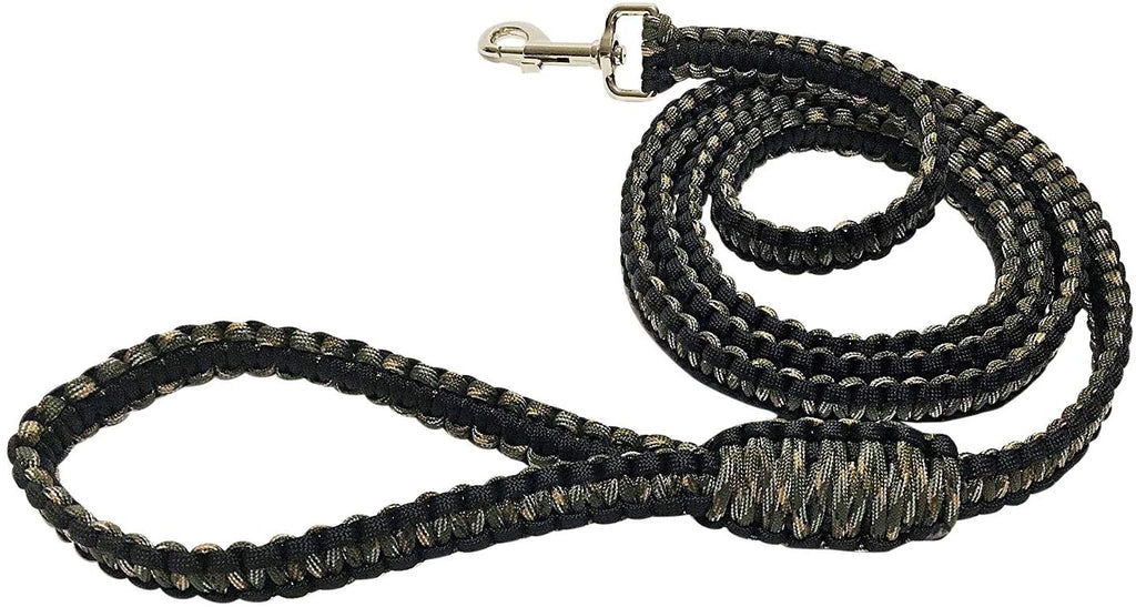 Ten Point Gear 6 Feet Long Nylon Durable & Comfortable Paracord Dog Leash with Strong Metal Clasp (Blind Buddy Camo)