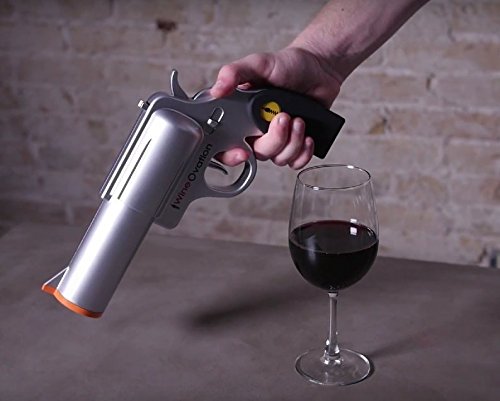 WineOvation Electric Gun Wine Opener (Silver)