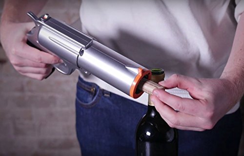 WineOvation Electric Gun Wine Opener (Black)
